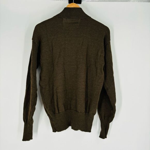 True Vintage 1980’s U.S. Military Sweater Olive Drab Wool Mens Size Large - Picture 2 of 5